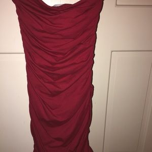 Express red strapless dress XS